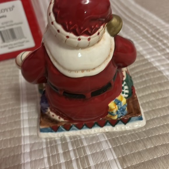 FITZ AND FLOYD Fireplace Santa Stocking Holder 619/119 Discontinued W/ Box 2005 - Picture 7 of 14